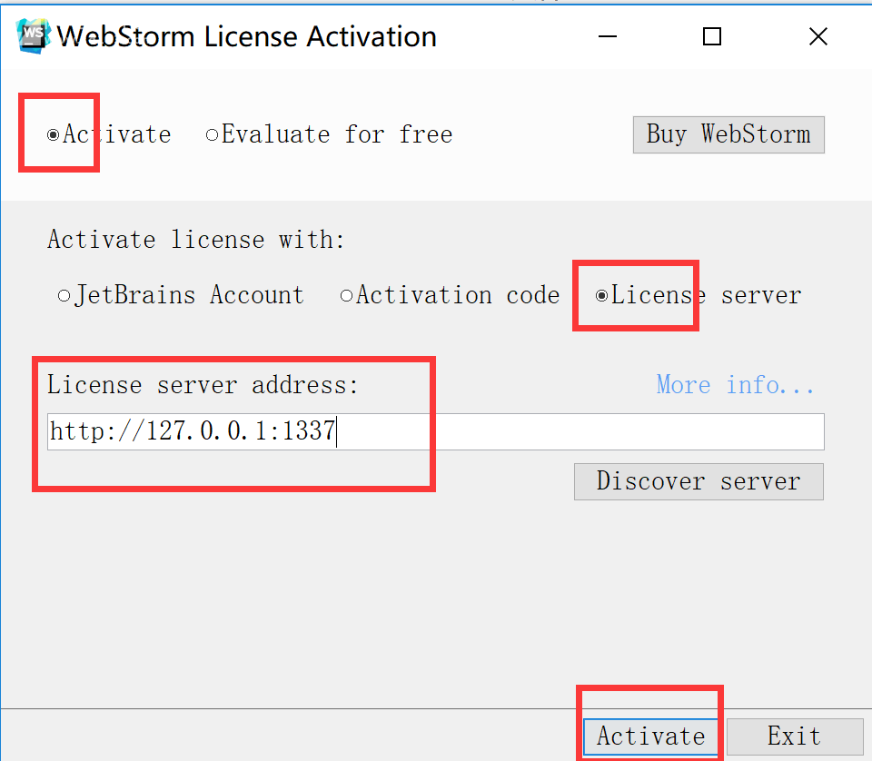 webstorm license server